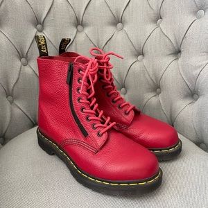 Red Dr. Marten boots